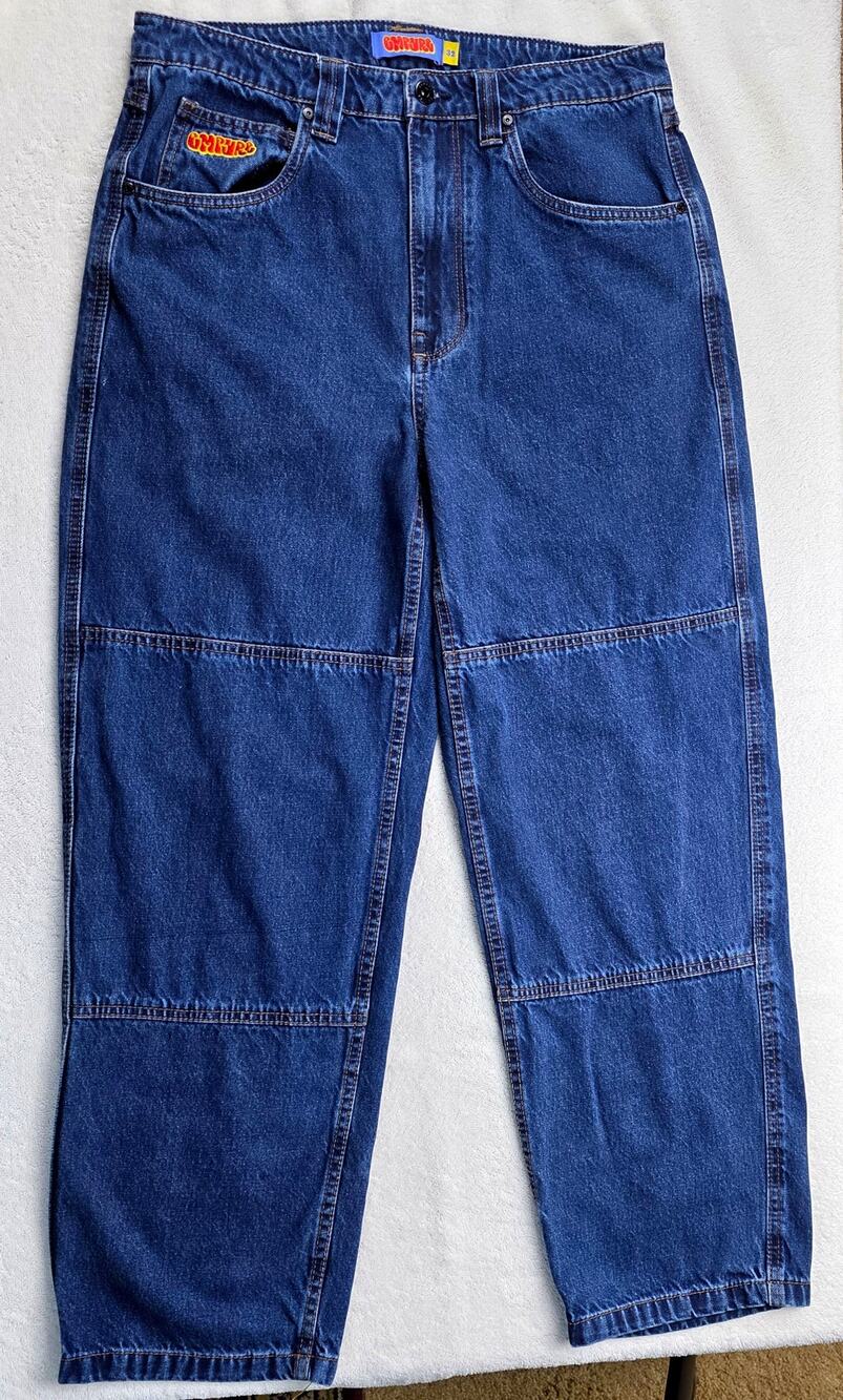 Empyre Ultra Loose Baggy Blue Jeans Mens 32x28 Y2K Skate Denim Pants